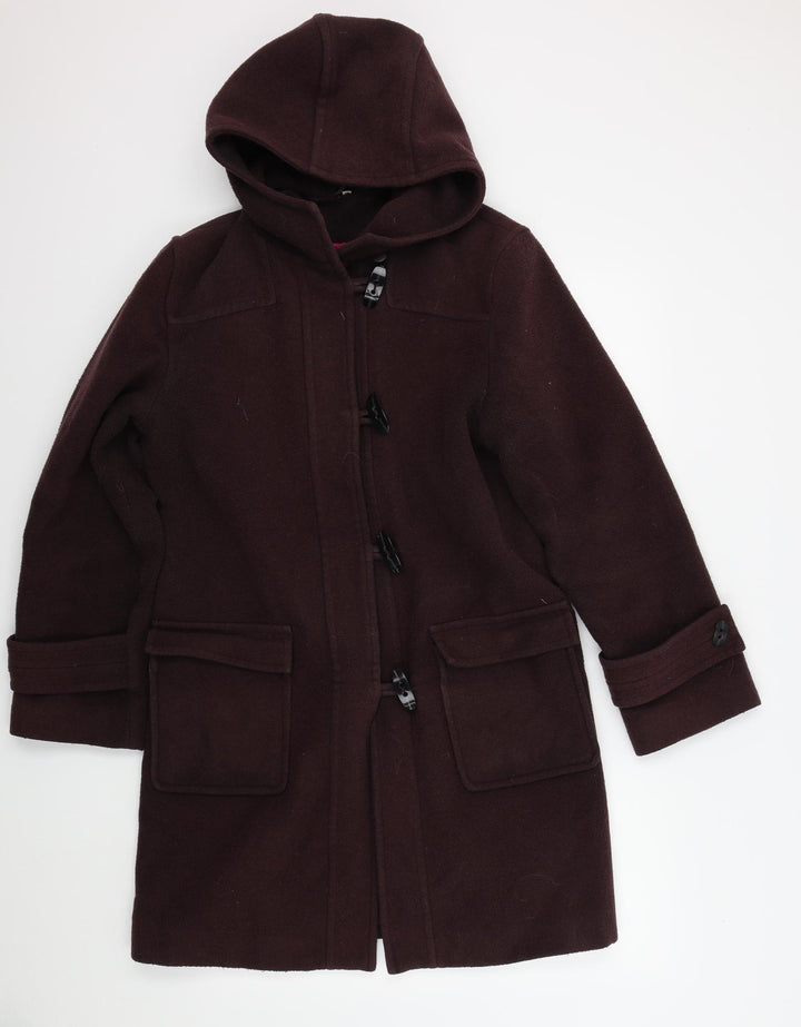 Klass Womens Purple Overcoat Size 10