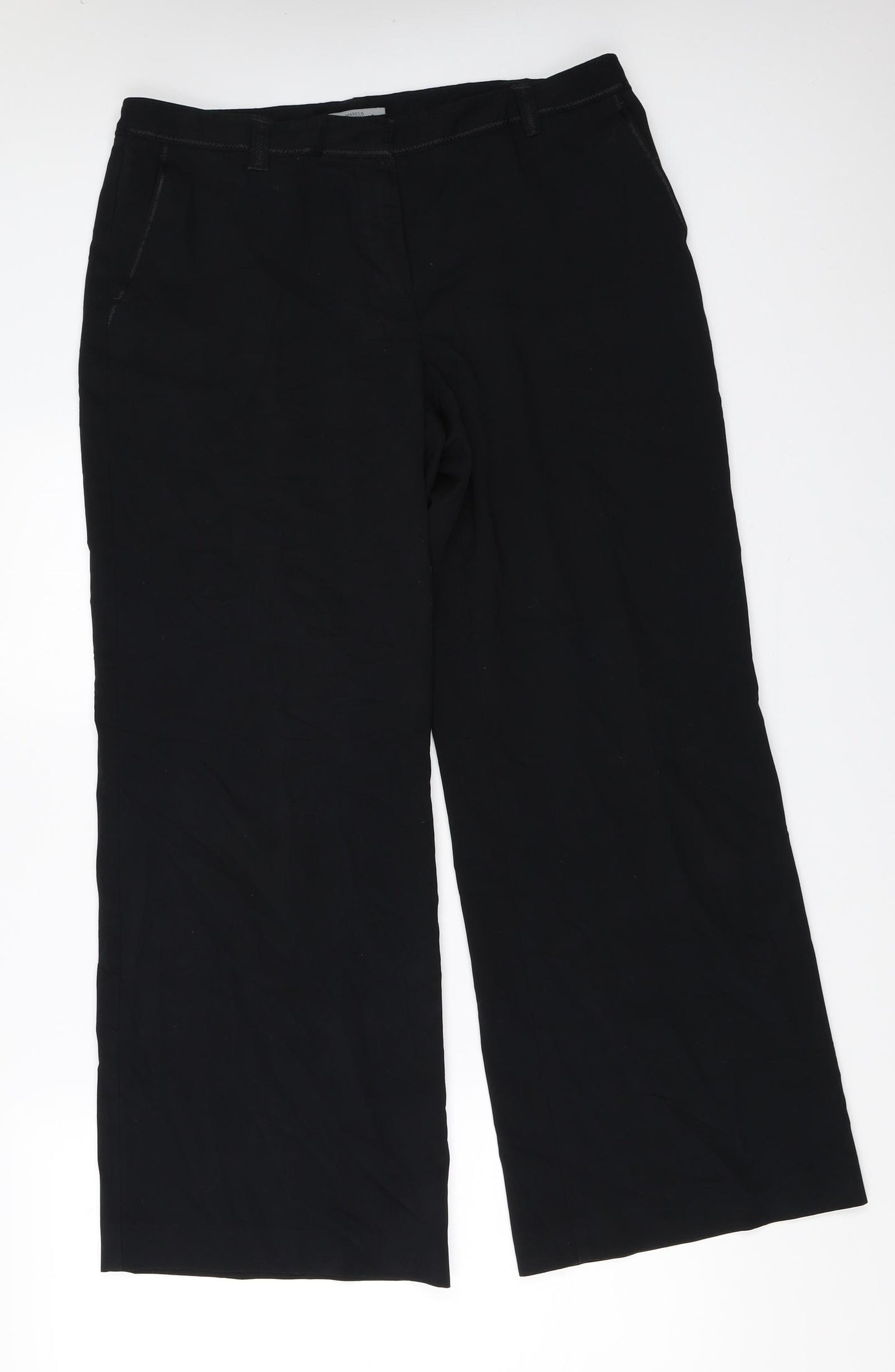 Marks and Spencer Womens Black   Trousers  Size 14 L29 in
