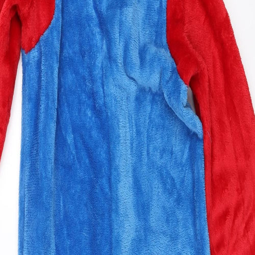 Super Mario Boys Blue Solid   One Piece Size 7-8 Years  - super mario onesie