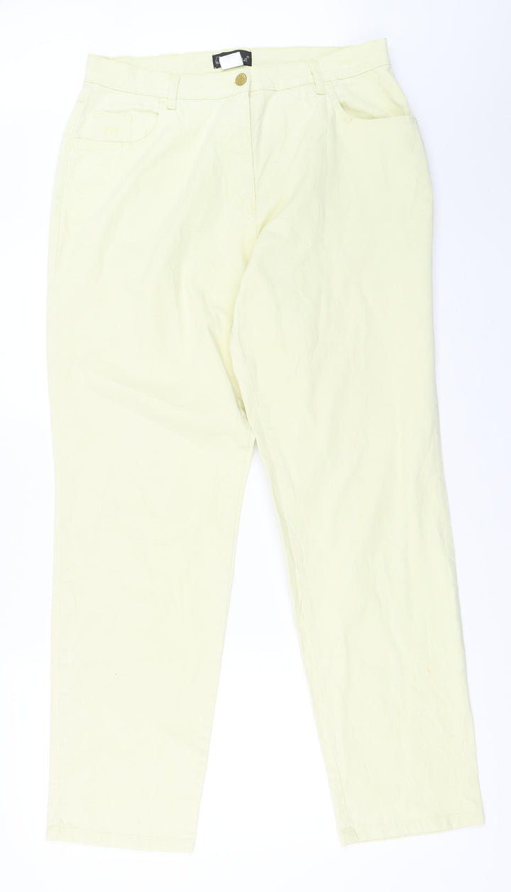 Mammut Womens Yellow Straight Jeans Size 44 L31 in