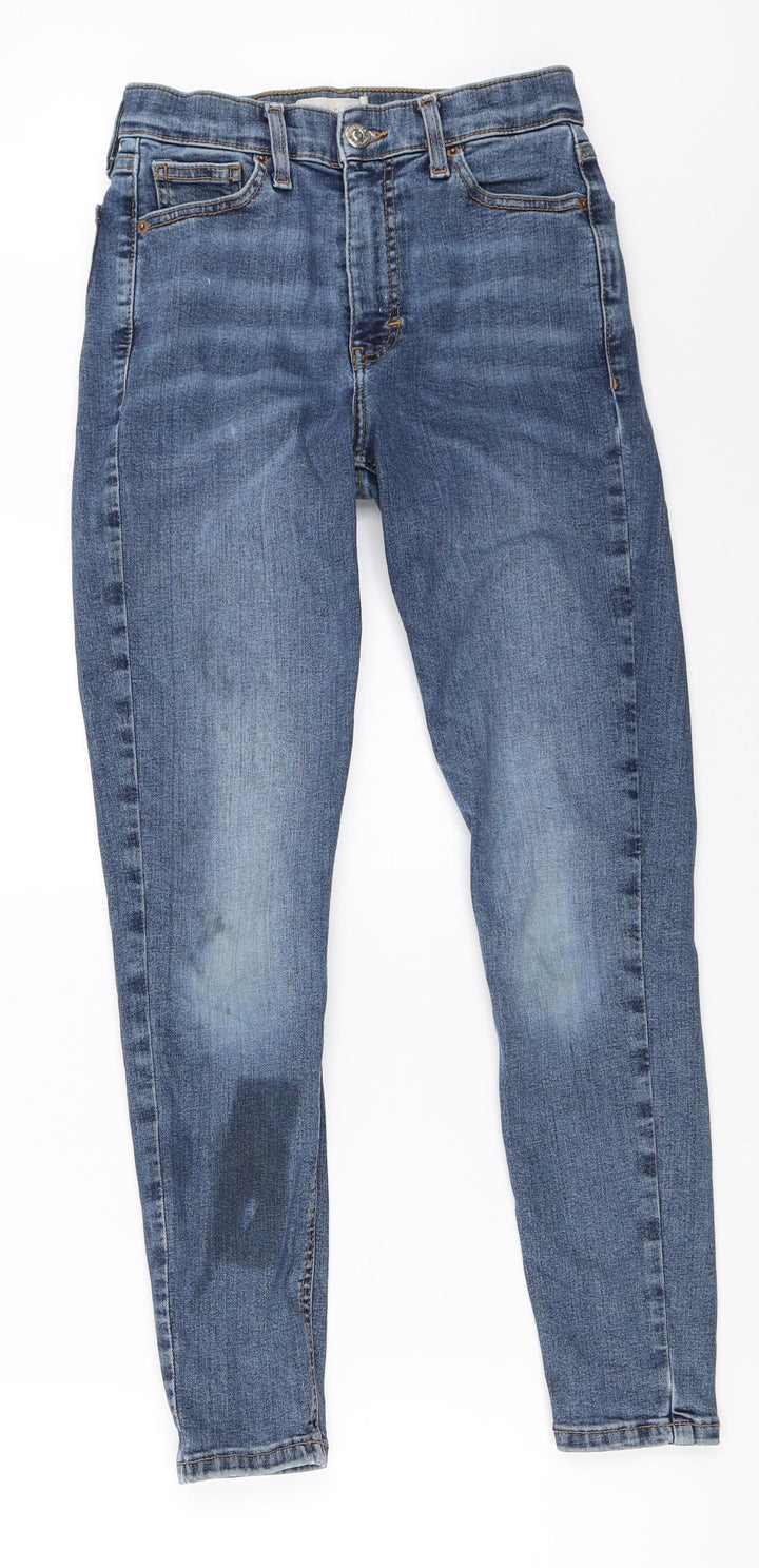 Topshop Womens Blue Denim Skinny Jeans Size 26 in L30 in