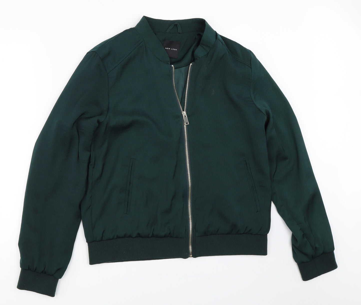 New Look Womens Green   Bomber Jacket Coat Size 14