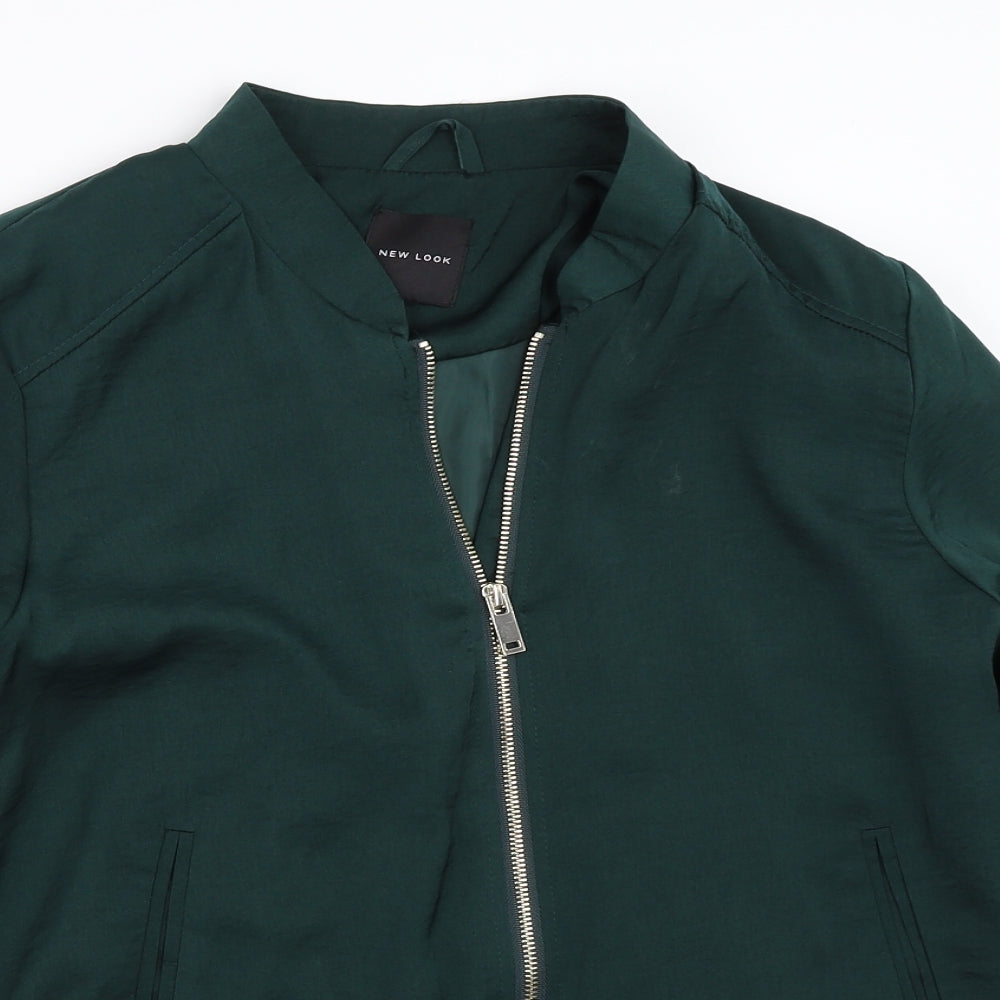 New Look Womens Green   Bomber Jacket Coat Size 14