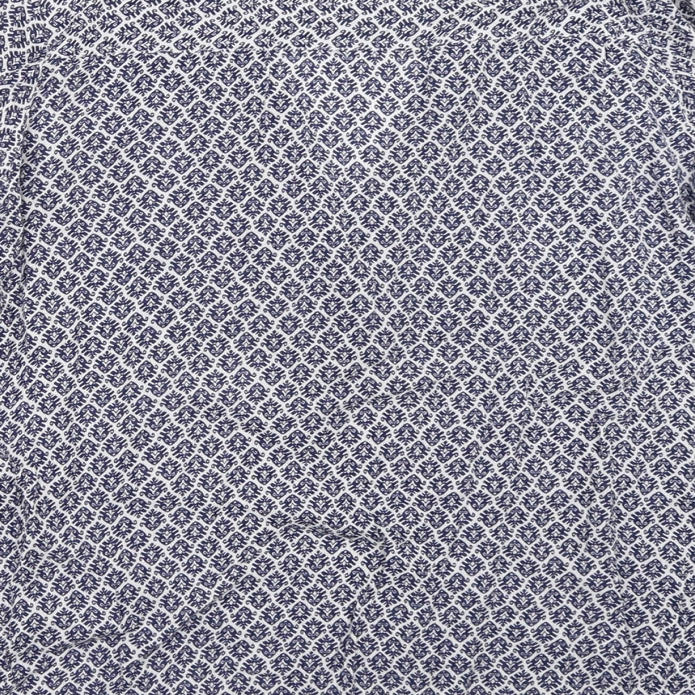 H&M Womens Blue Geometric  Basic Blouse Size 38