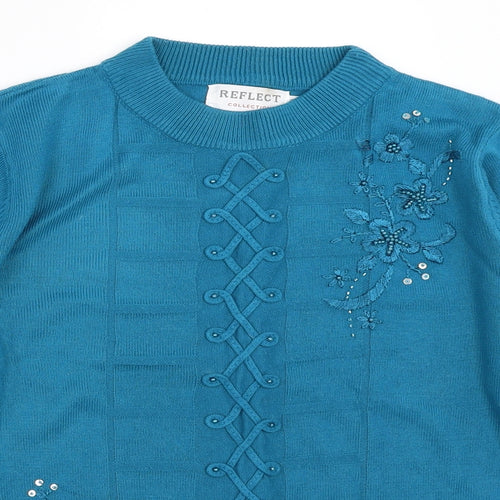 Reflect Collection Womens Blue   Pullover Jumper Size M