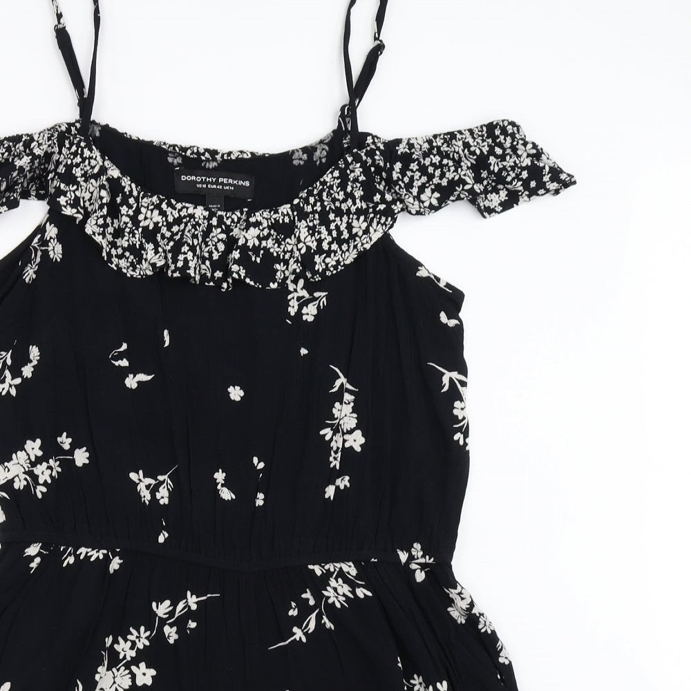Dorothy Perkins Womens Black   Playsuit One-Piece Size 14
