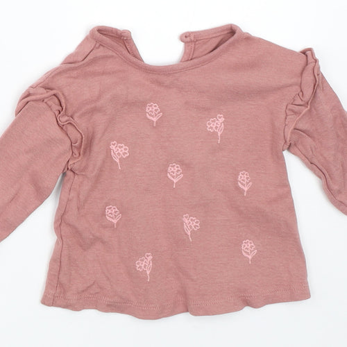 George Girls Pink   Basic T-Shirt Size 3-6 Months