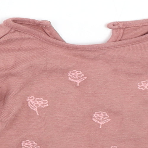 George Girls Pink   Basic T-Shirt Size 3-6 Months