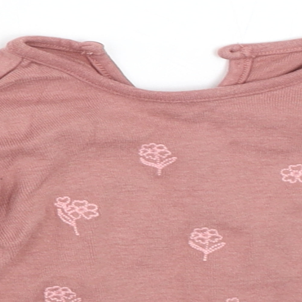 George Girls Pink   Basic T-Shirt Size 3-6 Months