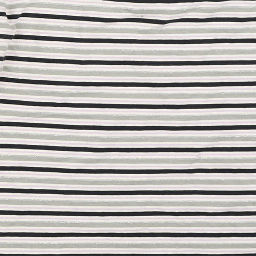 TU Girls Grey Striped  Basic T-Shirt Size 8 Years