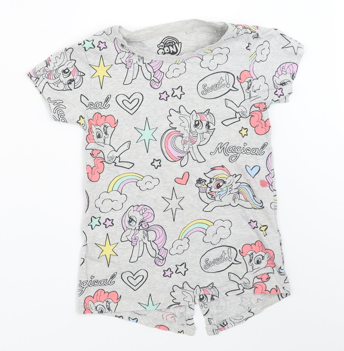 NEXT Girls Grey   Basic T-Shirt Size 8 Years  - my little pony