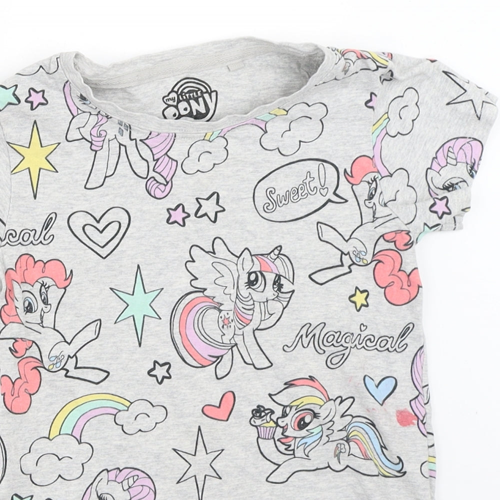 NEXT Girls Grey   Basic T-Shirt Size 8 Years  - my little pony