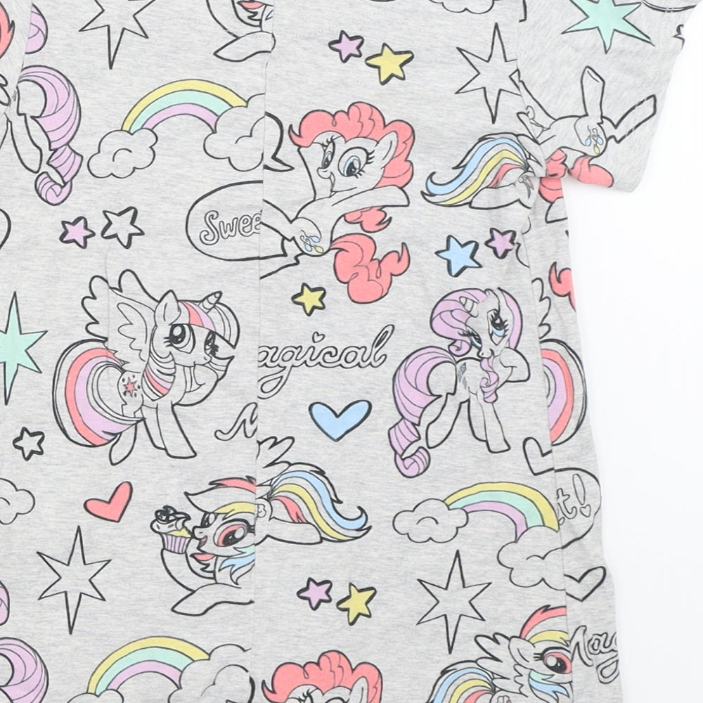 NEXT Girls Grey   Basic T-Shirt Size 8 Years  - my little pony