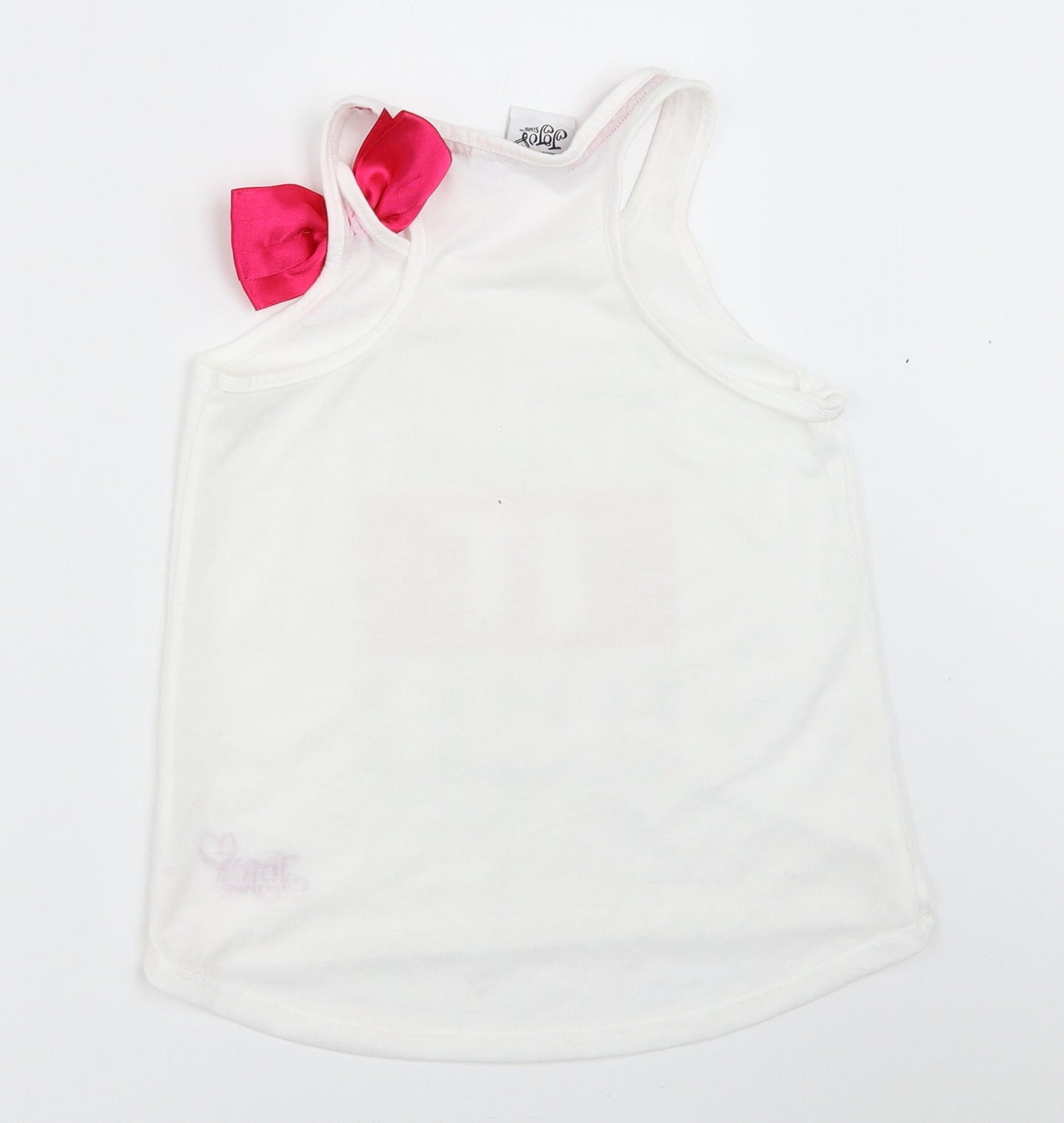 Nickelodeon Girls White   Basic Tank Size 9-10 Years  - Jojo Siwa