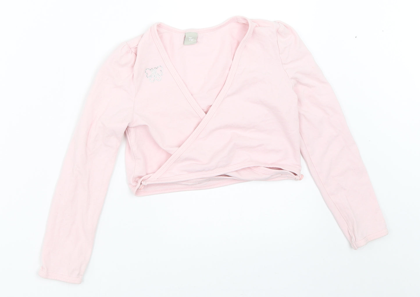 TU Girls Pink   Cardigan Jumper Size 7 Years