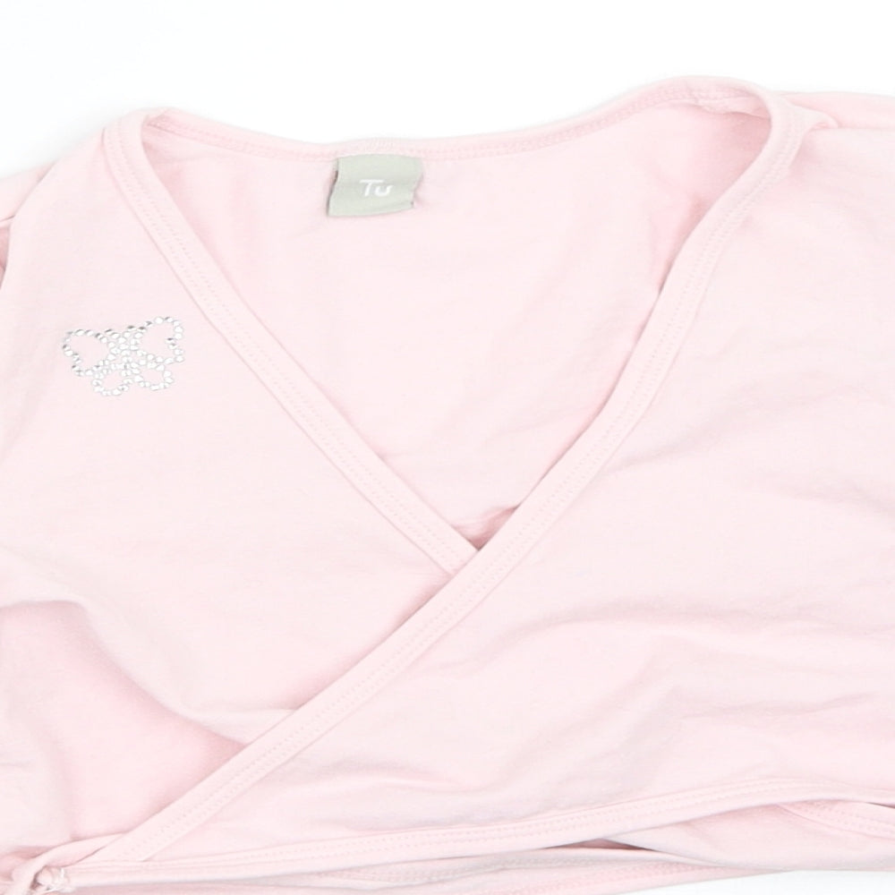 TU Girls Pink   Cardigan Jumper Size 7 Years