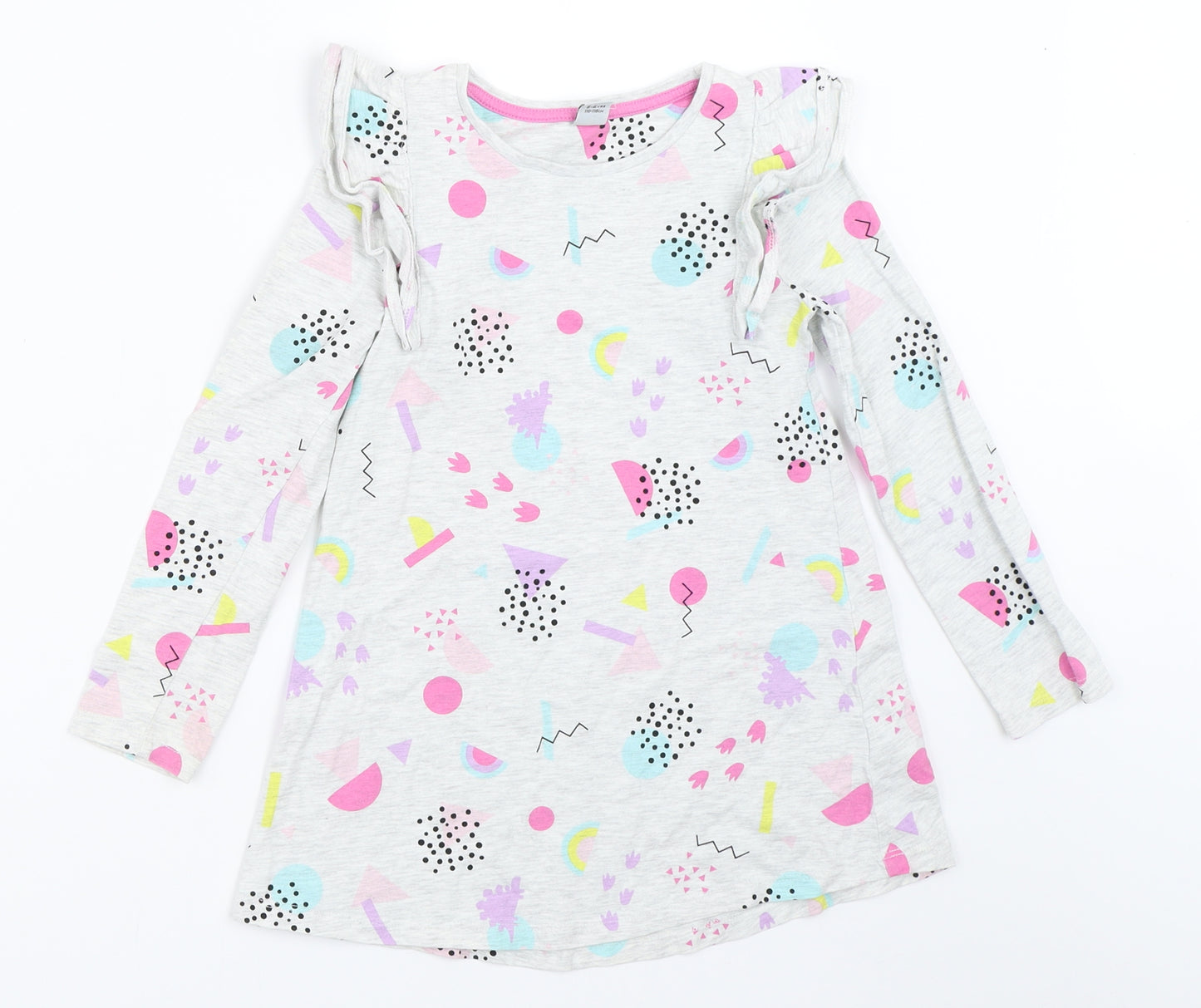 TU Girls Grey   T-Shirt Dress  Size 5-6 Years