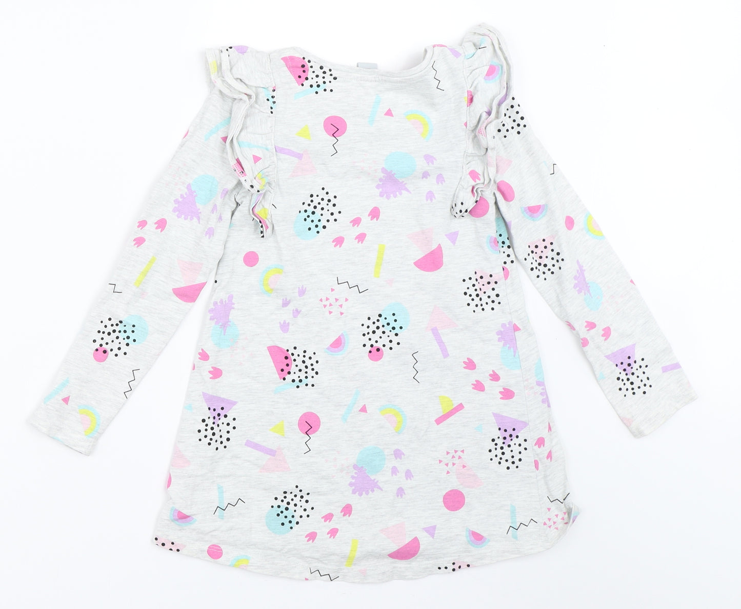 TU Girls Grey   T-Shirt Dress  Size 5-6 Years