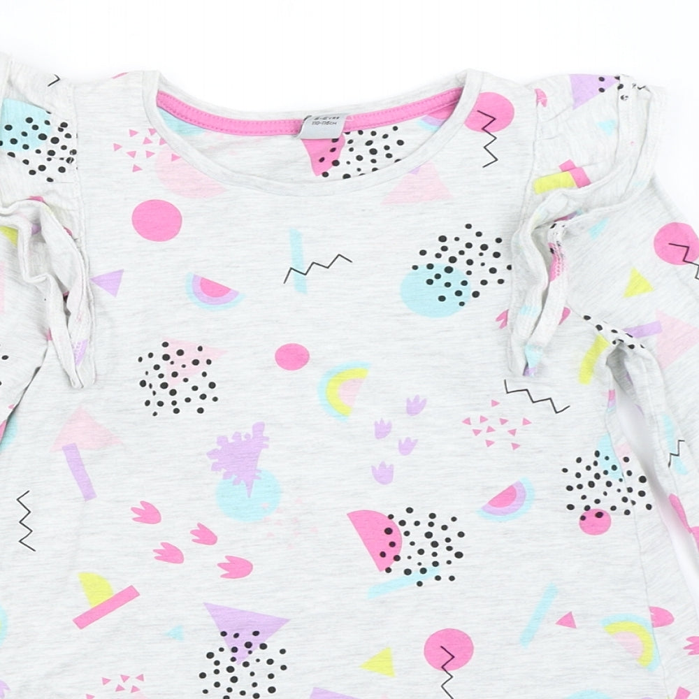 TU Girls Grey   T-Shirt Dress  Size 5-6 Years