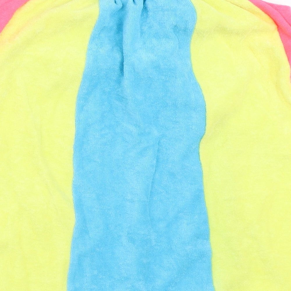 Marks and Spencer Girls Blue Colourblock  Fit & Flare  Size 3-4 Years  - beach towel dress
