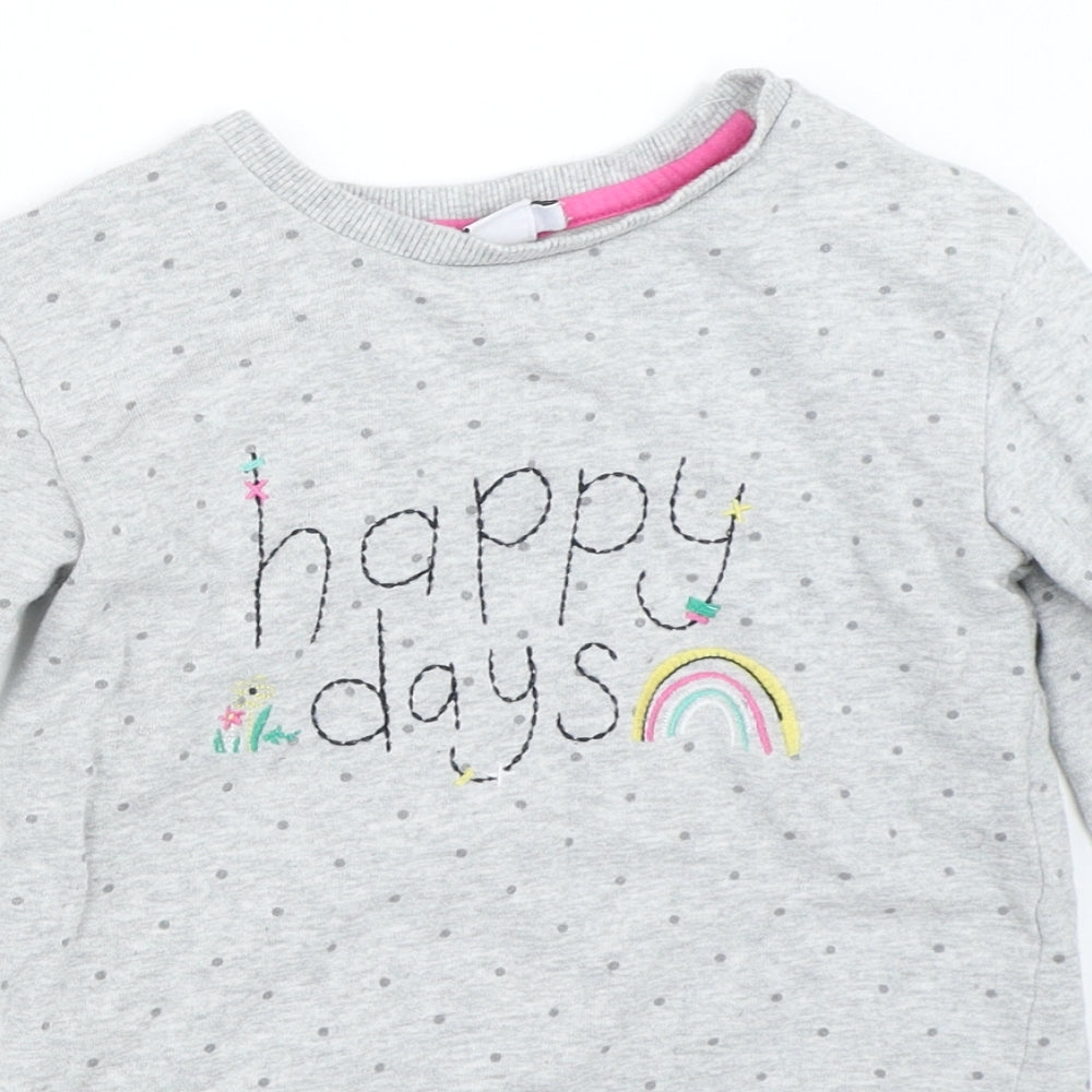 Mini Club Girls Grey   Pullover Sweatshirt Size 4-5 Years