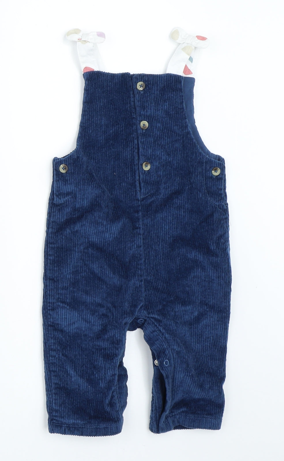 Marks and Spencer Boys Blue  Corduroy Dungaree One-Piece Size 6-9 Months