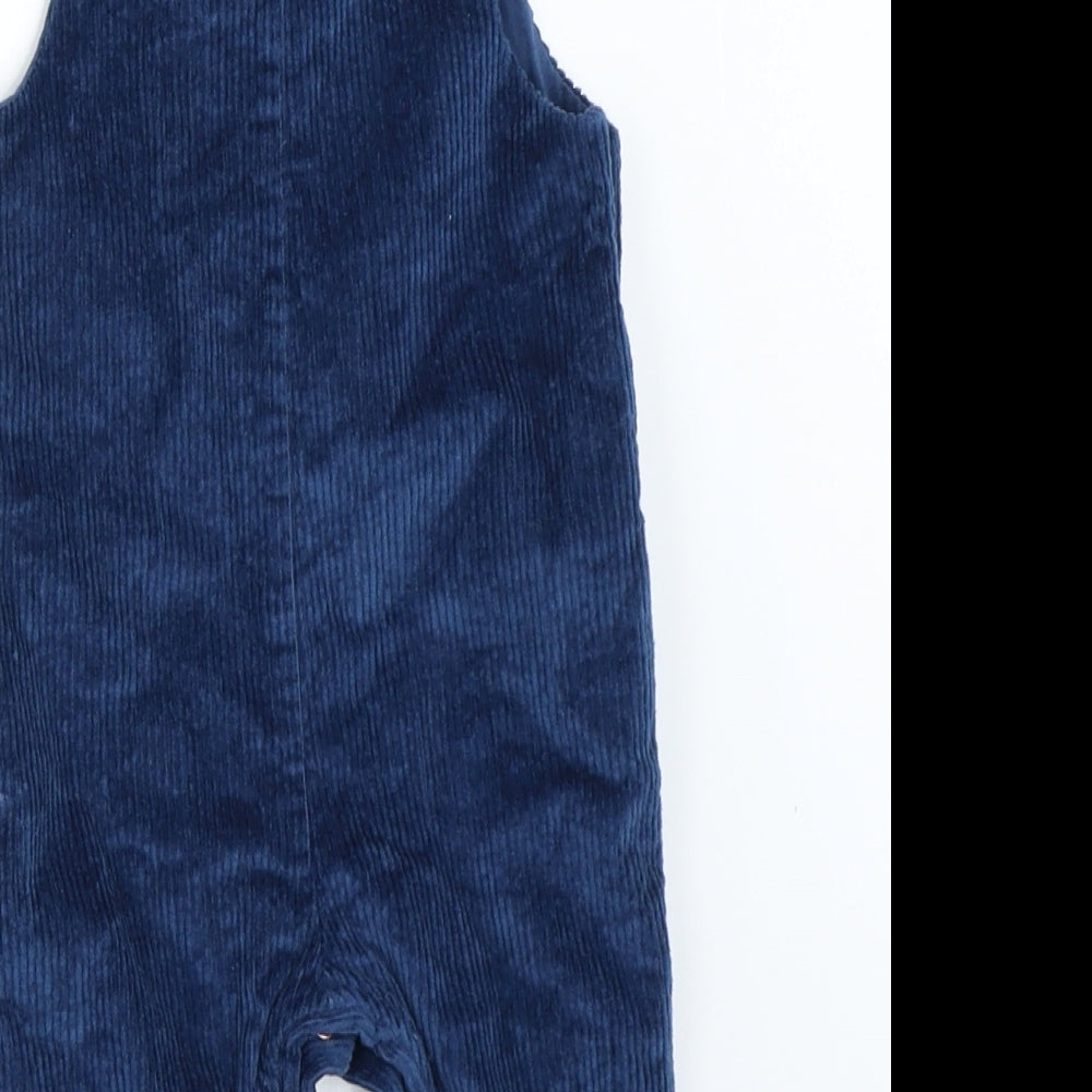Marks and Spencer Boys Blue  Corduroy Dungaree One-Piece Size 6-9 Months