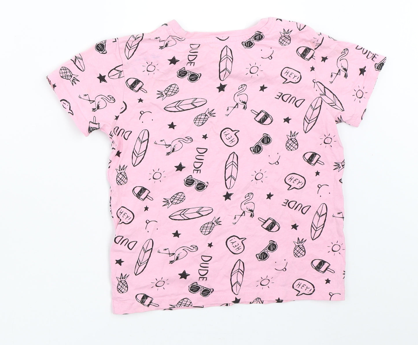 Primark Girls Pink   Basic T-Shirt Size 4-5 Years