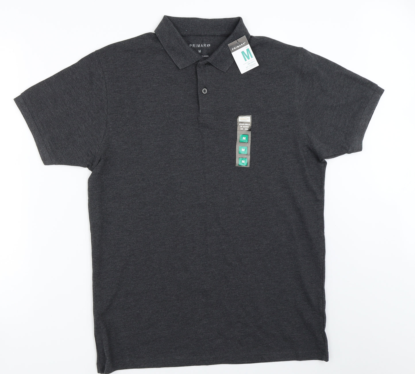 Primark Mens Grey    Polo Size M