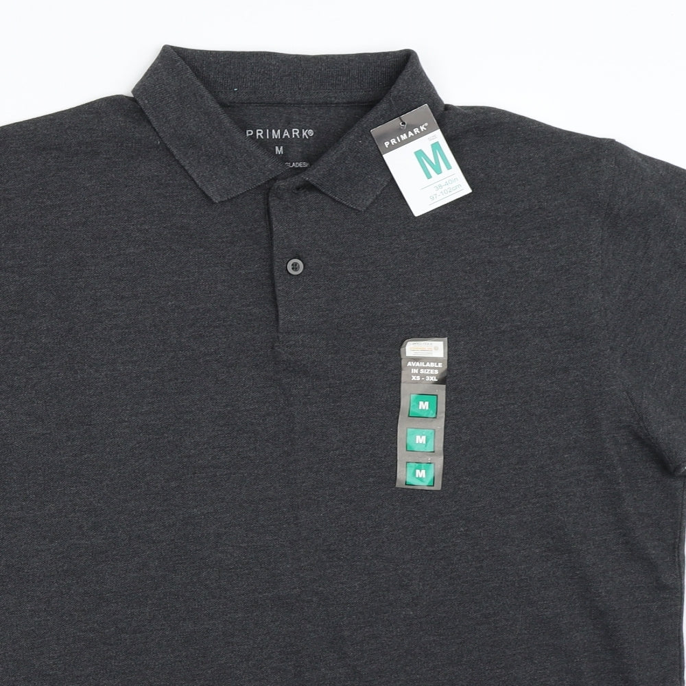 Primark Mens Grey    Polo Size M