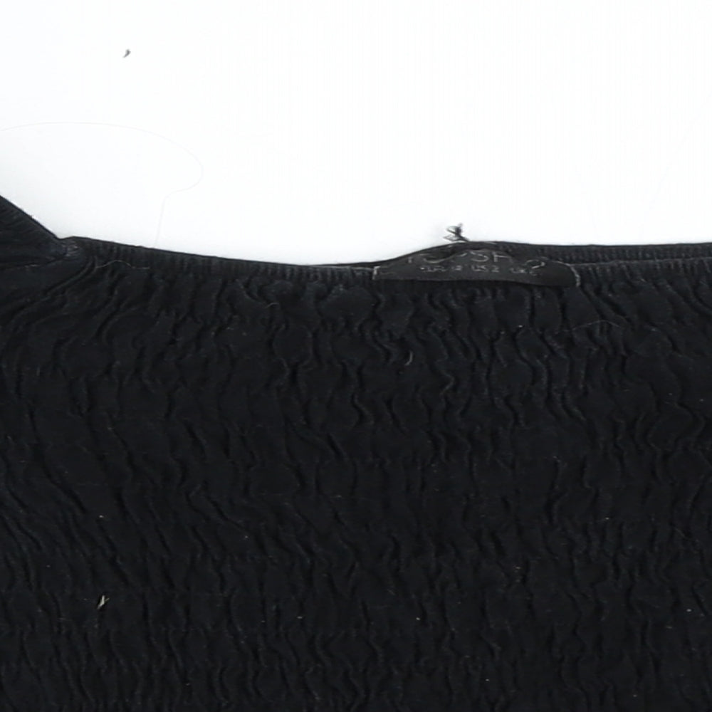 Topshop Womens Black   Cropped Blouse Size 6