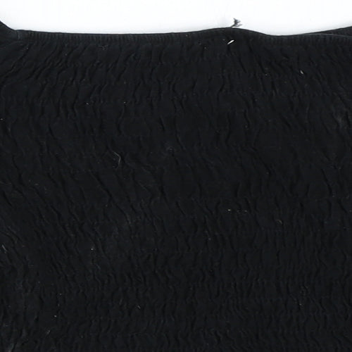 Topshop Womens Black   Cropped Blouse Size 6