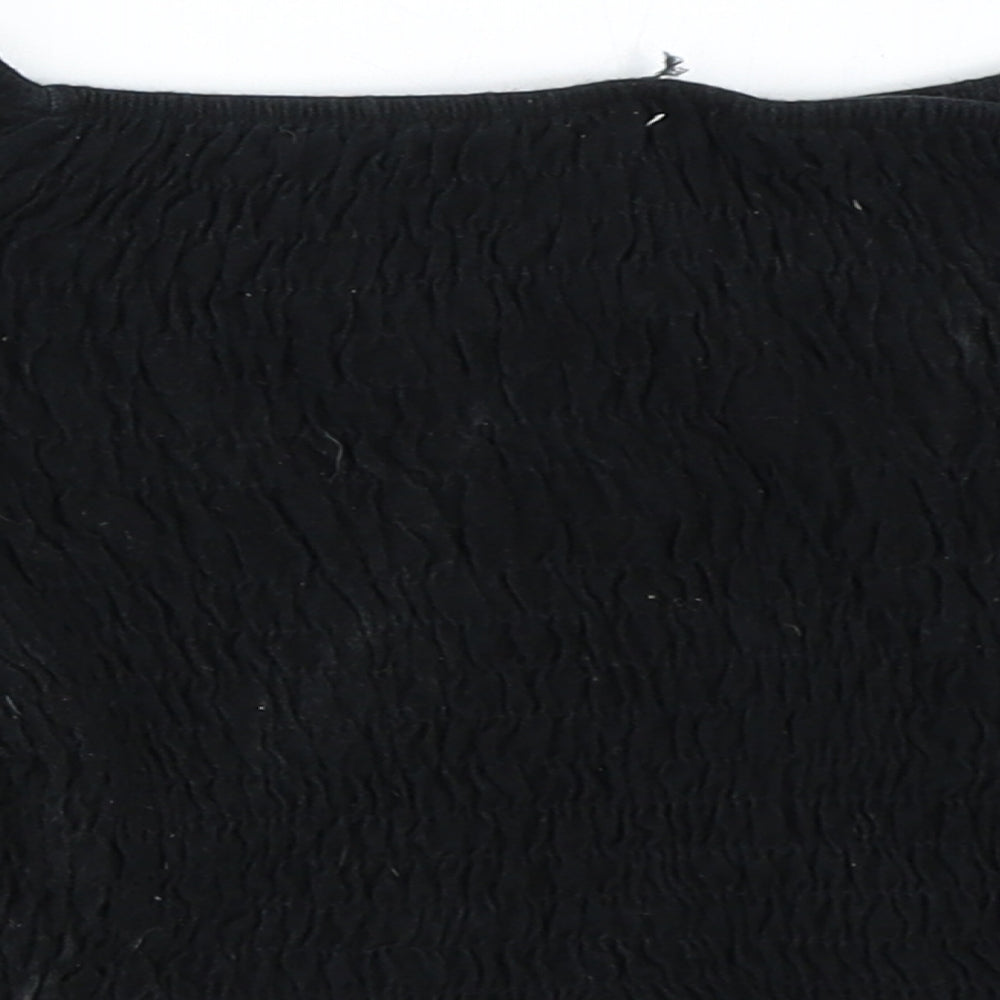 Topshop Womens Black   Cropped Blouse Size 6