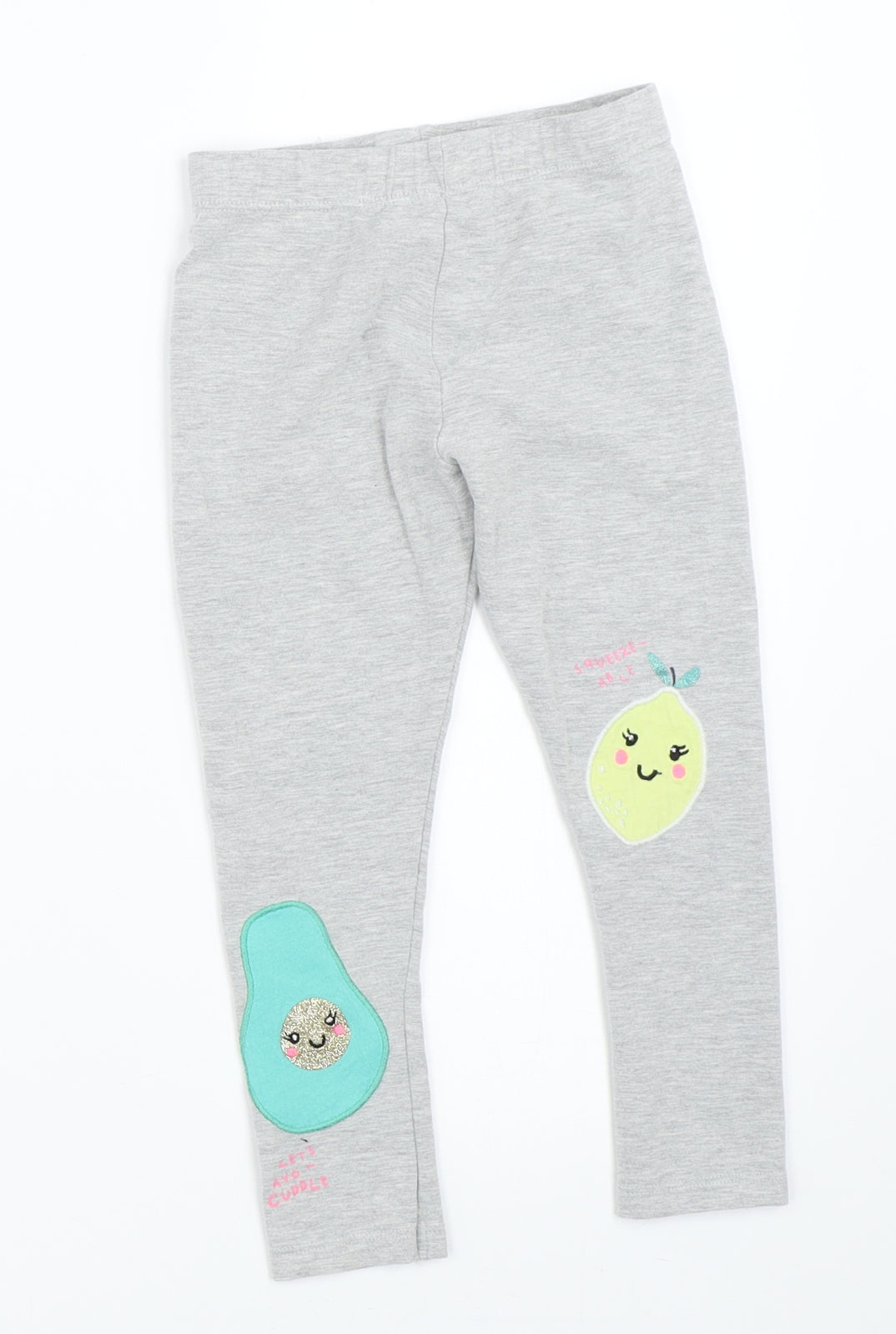 Marks and Spencer Girls Grey   Capri Trousers Size 4-5 Years - Leggings