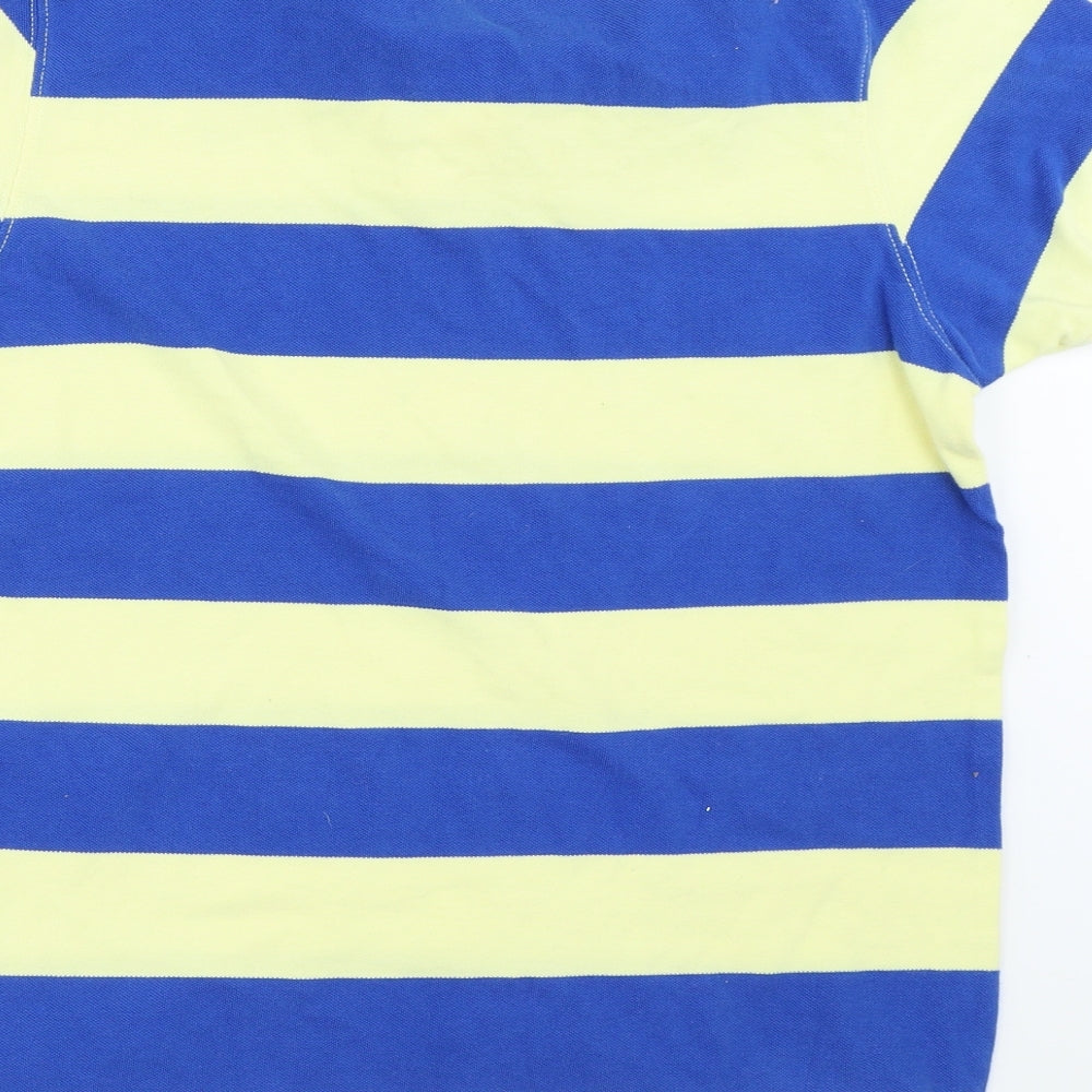 Tommy Hilfiger Mens Yellow Striped   Polo Size XL