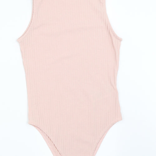 New Look Womens Pink   Basic Blouse Size 10  - bodysuit