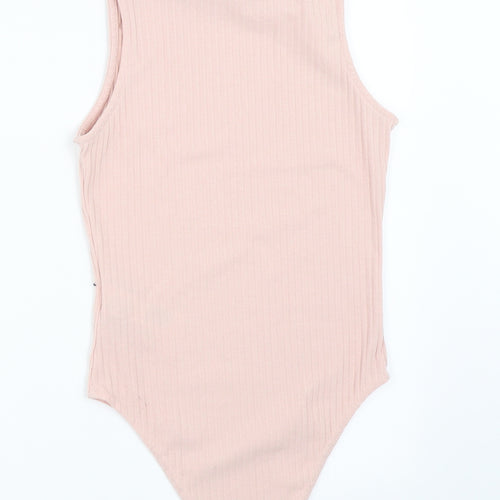 New Look Womens Pink   Basic Blouse Size 10  - bodysuit