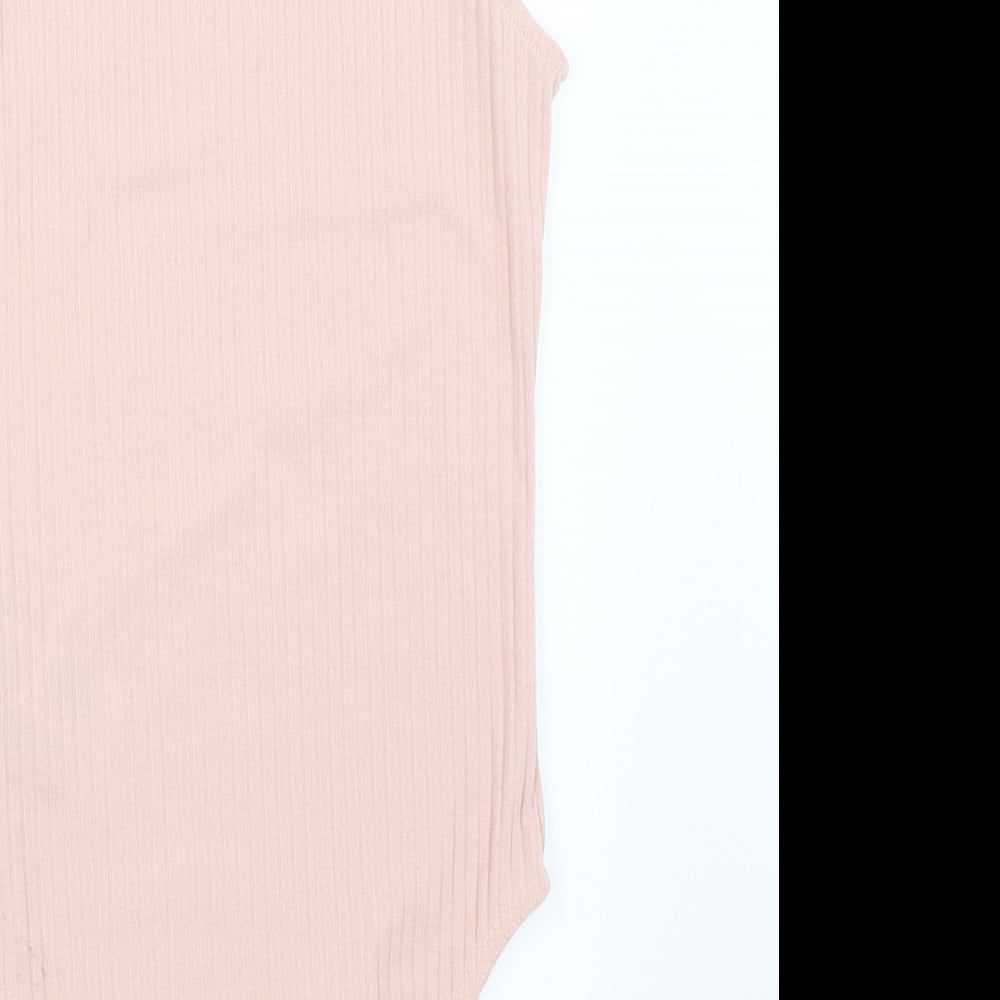 New Look Womens Pink   Basic Blouse Size 10  - bodysuit