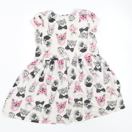 George Girls White   Skater Dress  Size 7-8 Years