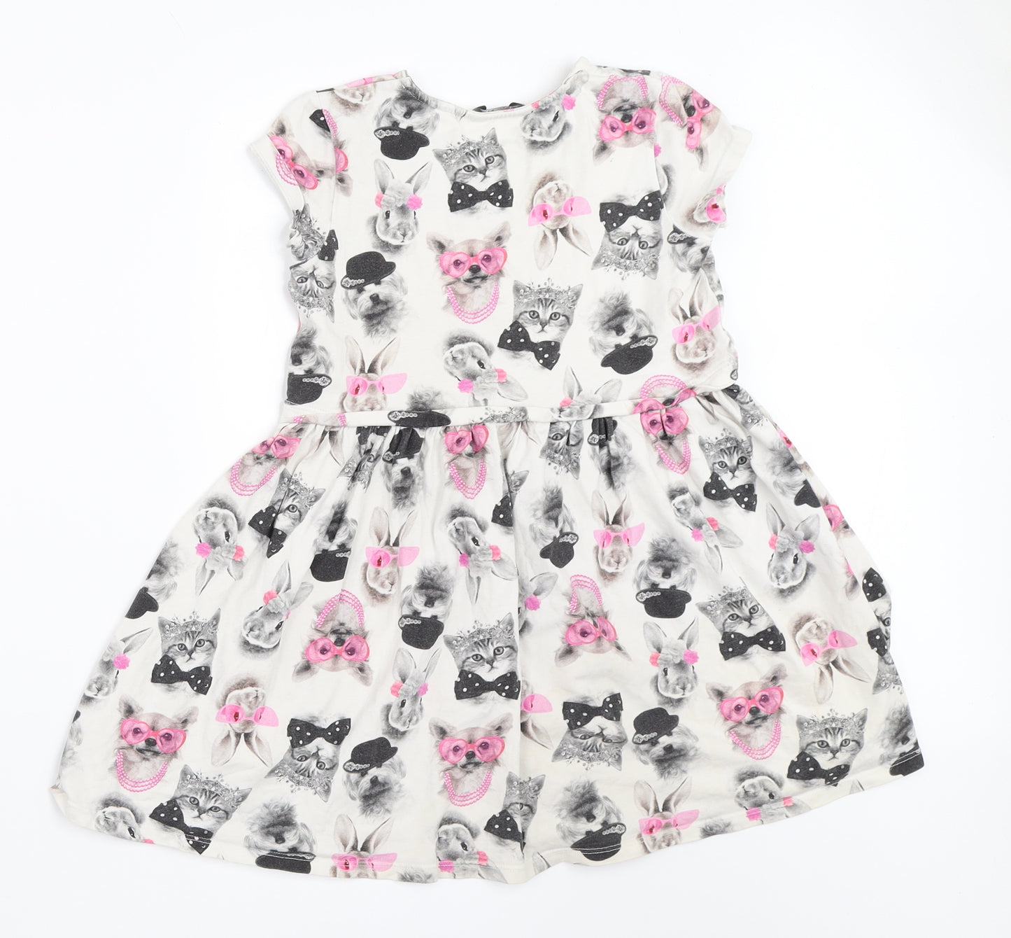 George Girls White   Skater Dress  Size 7-8 Years