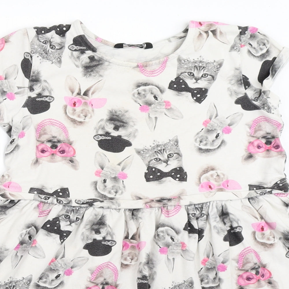 George Girls White   Skater Dress  Size 7-8 Years
