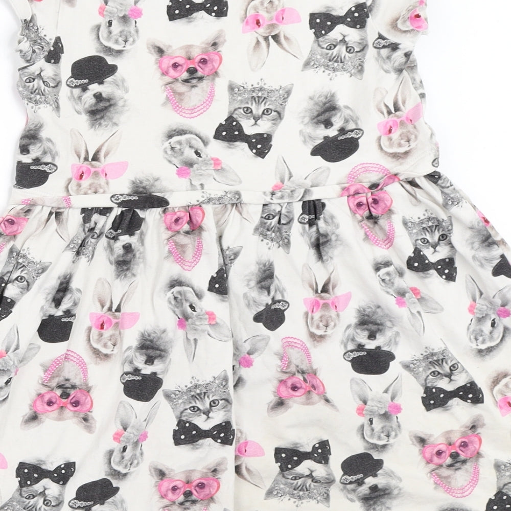 George Girls White   Skater Dress  Size 7-8 Years