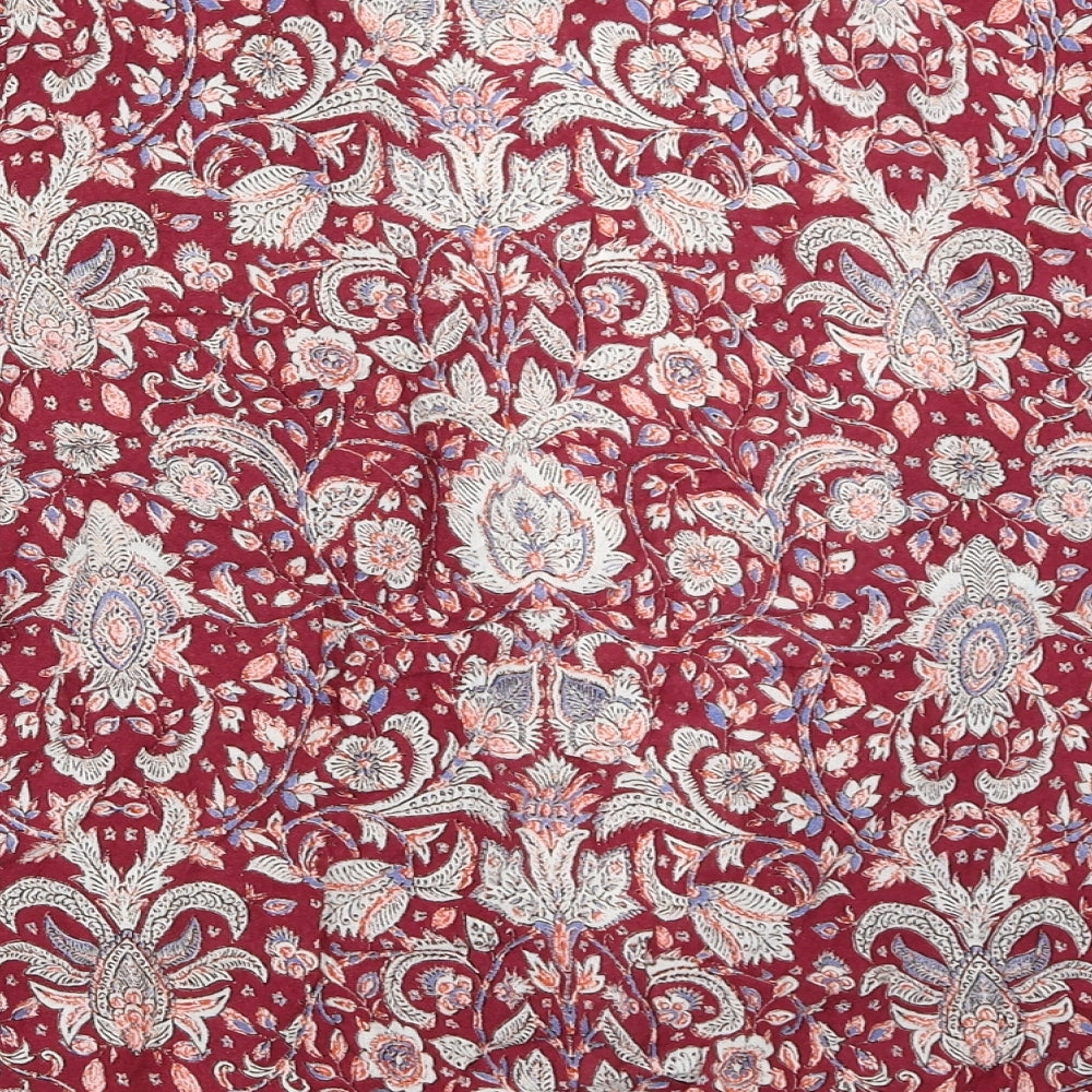 New Look Womens Red Floral  Cardigan Jumper Size 16