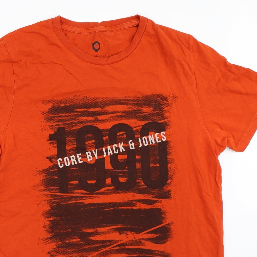 JACK & JONES Mens Orange    T-Shirt Size M