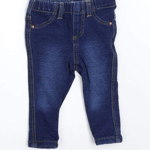 Primark Girls Blue  Denim Capri Jeans Size 6-9 Months