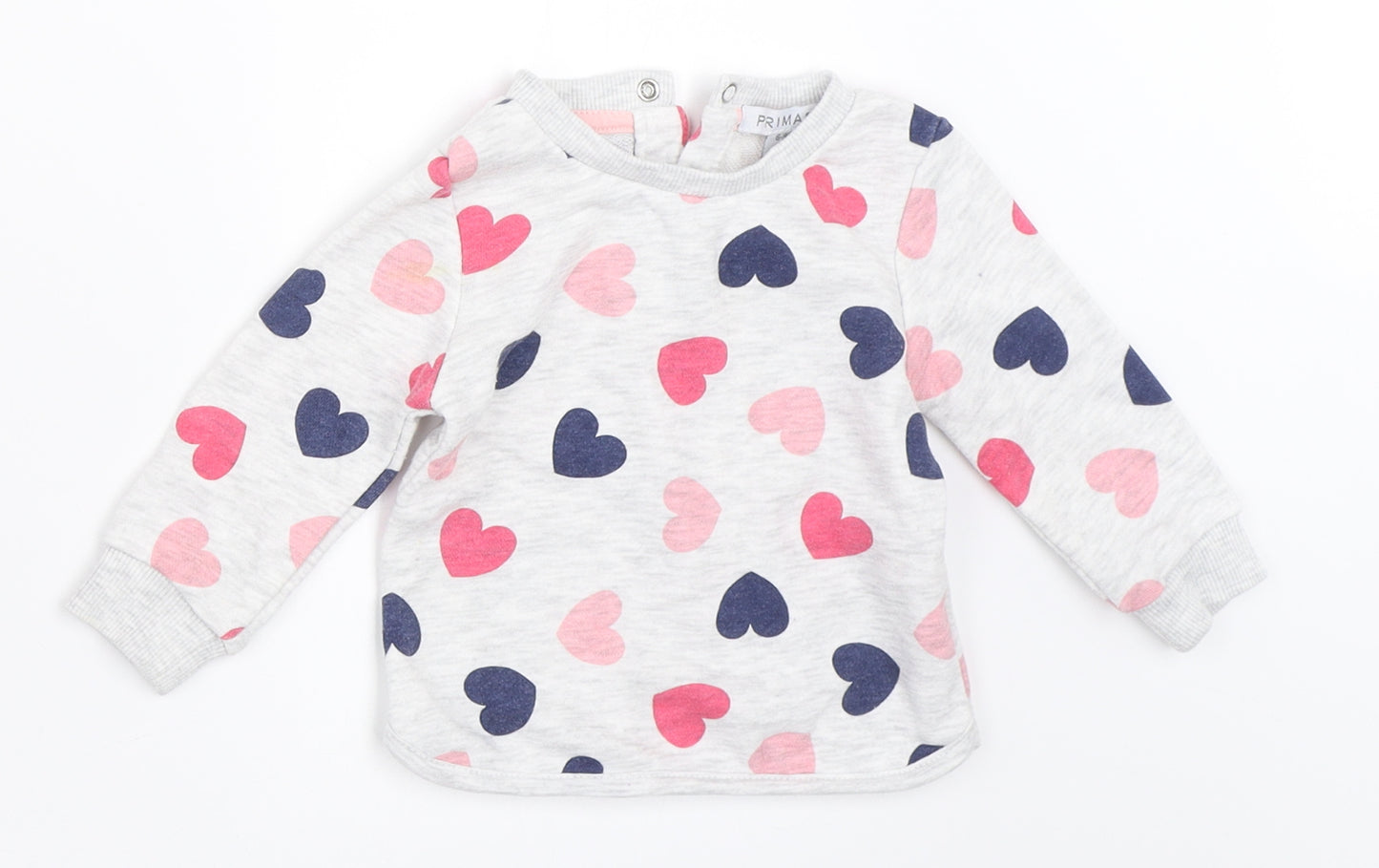 Primark Girls Grey   Pullover Jumper Size 6-9 Months