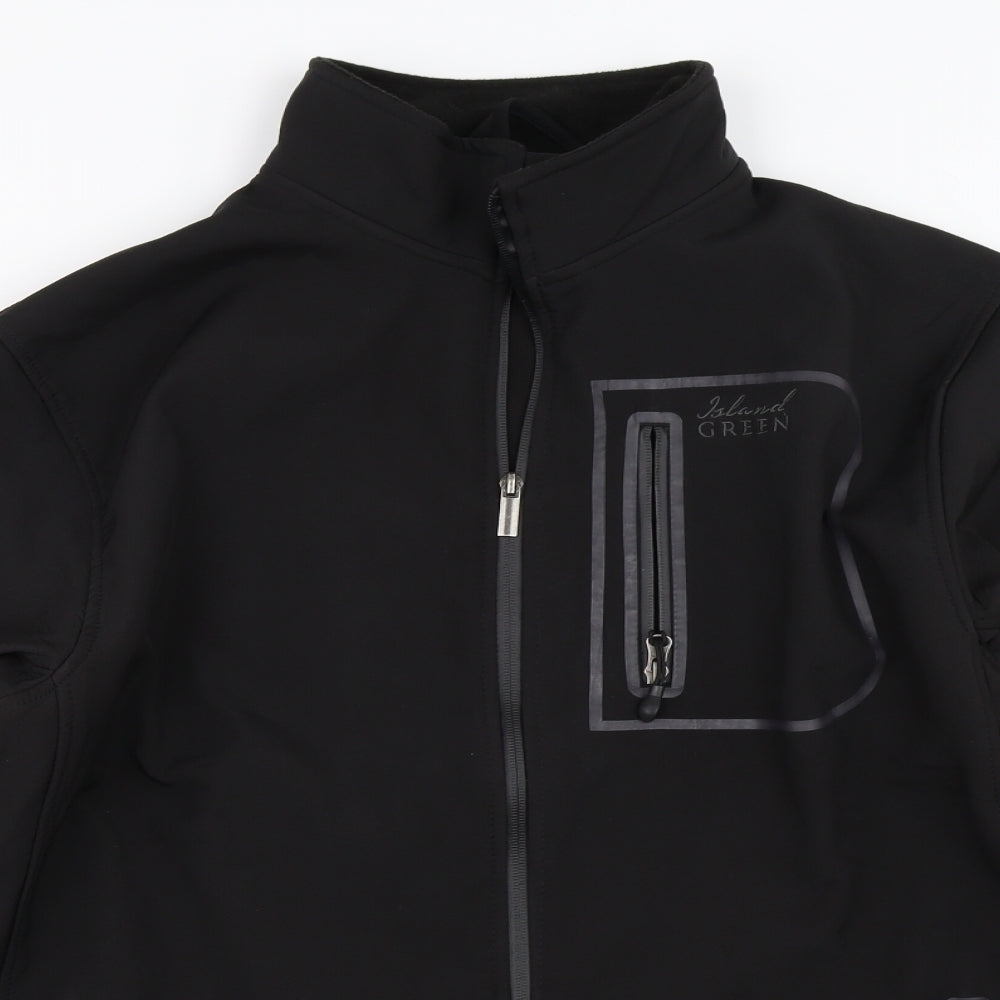 Island Green Mens Black   Jacket Coat Size XL