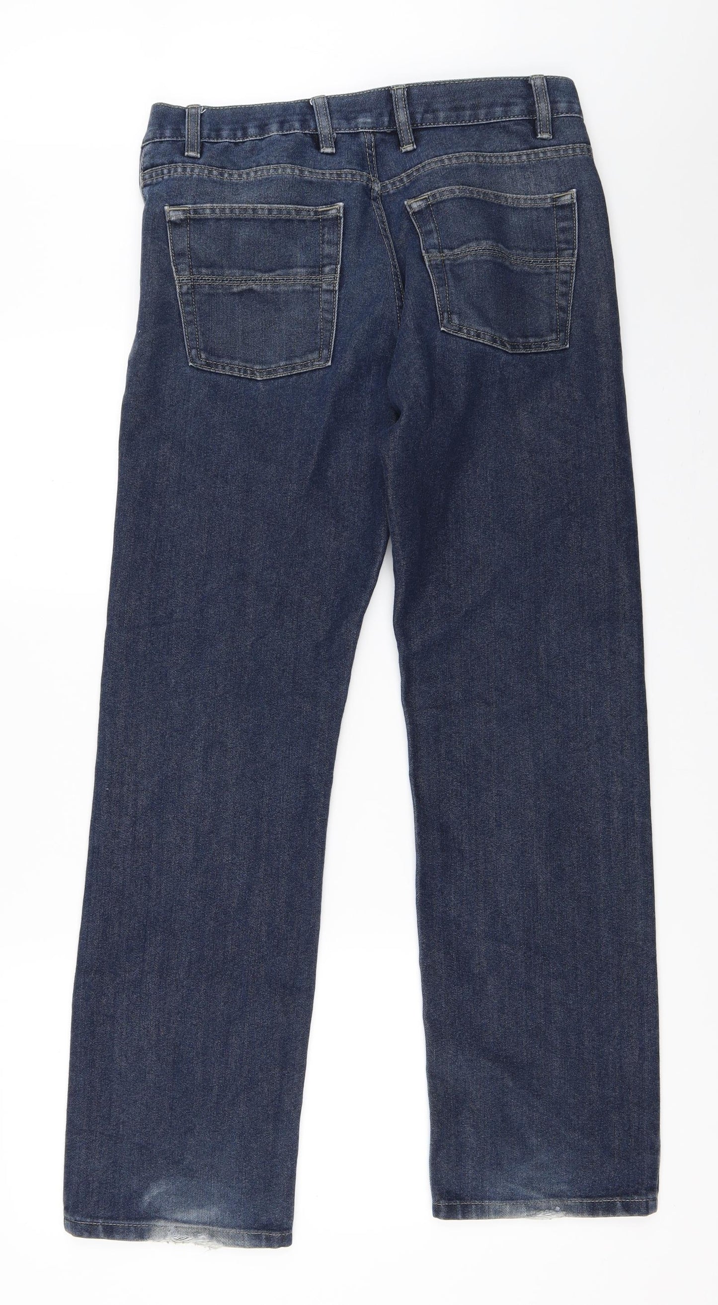 Preworn Mens Blue  Denim Straight Jeans Size 32 in L32 in