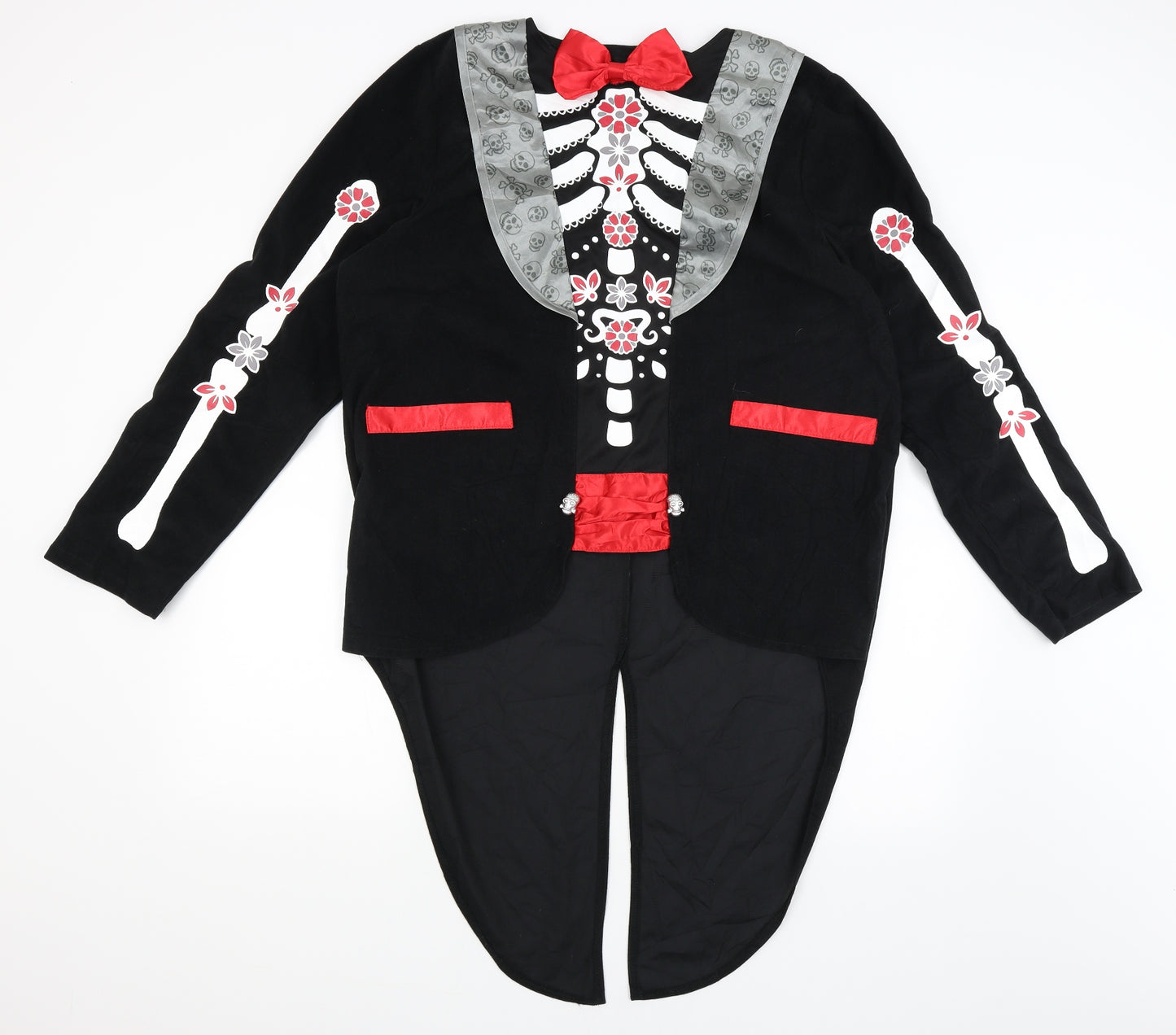 George Mens Black   Pullover Jumper Size L  - Day of the Dead Fancy Dress