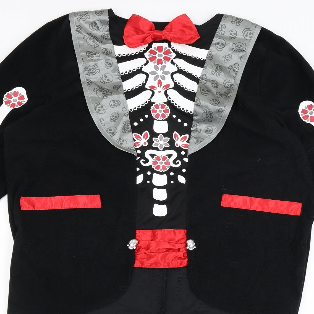 George Mens Black   Pullover Jumper Size L  - Day of the Dead Fancy Dress